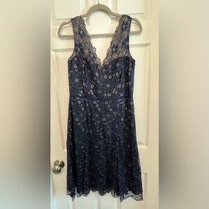 Maggy London | Dresses | Maggy London Navy And Rose Gold Dress With Floral Lace Overlay | Poshmark Maggy London | Dresses | Maggy London Navy And Rose Gold Dress With Floral Lace Overlay | Poshmark